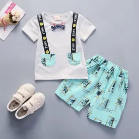 2-piece Bow Decor T-shirt & Shorts for Toddler Boy Wholesale children's clothing 2-piece Bow Decor T-shirt & Shorts for Toddler Boy Wholesale children's clothing