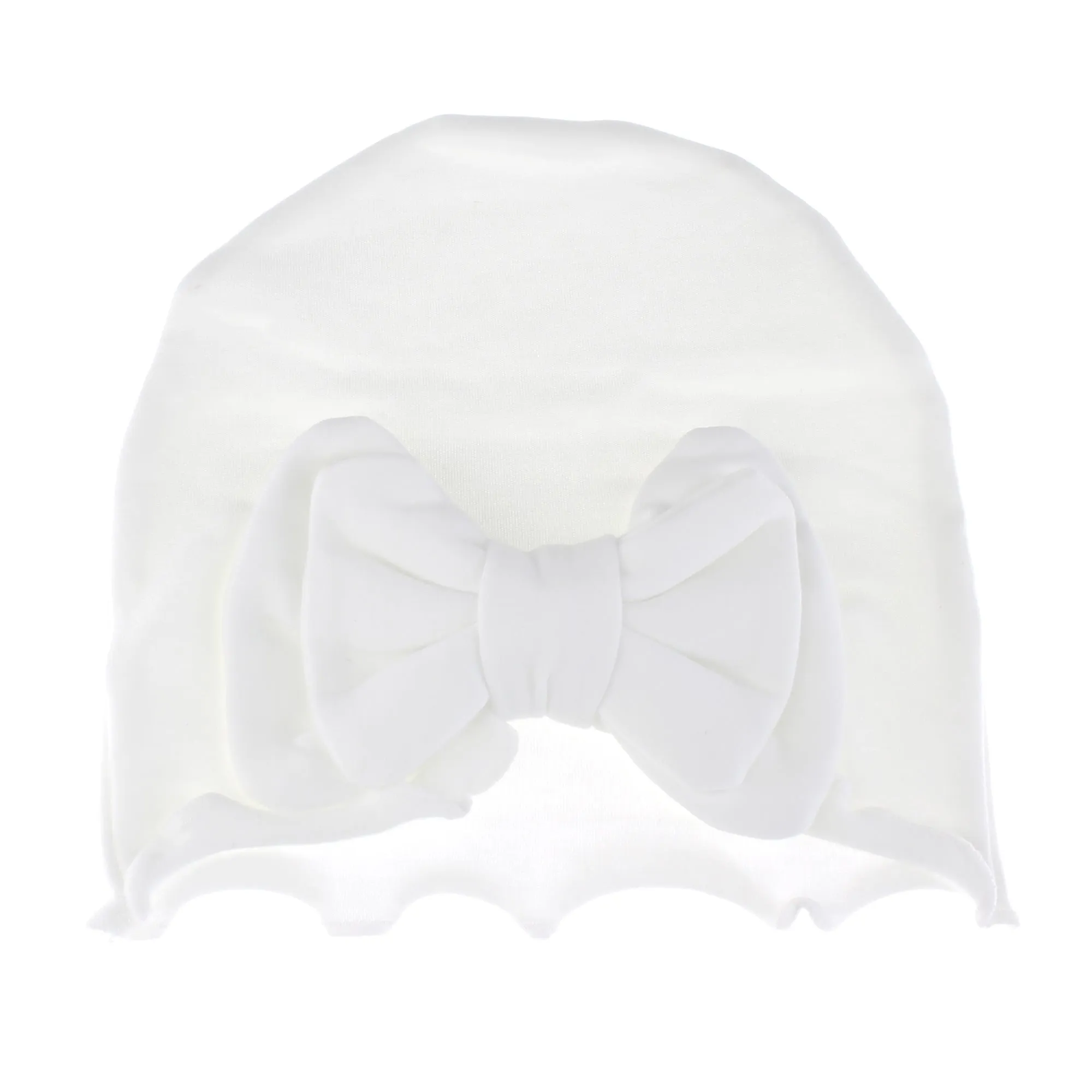 Baby Vintage Ruffle Bow Cotton Beanie Hat