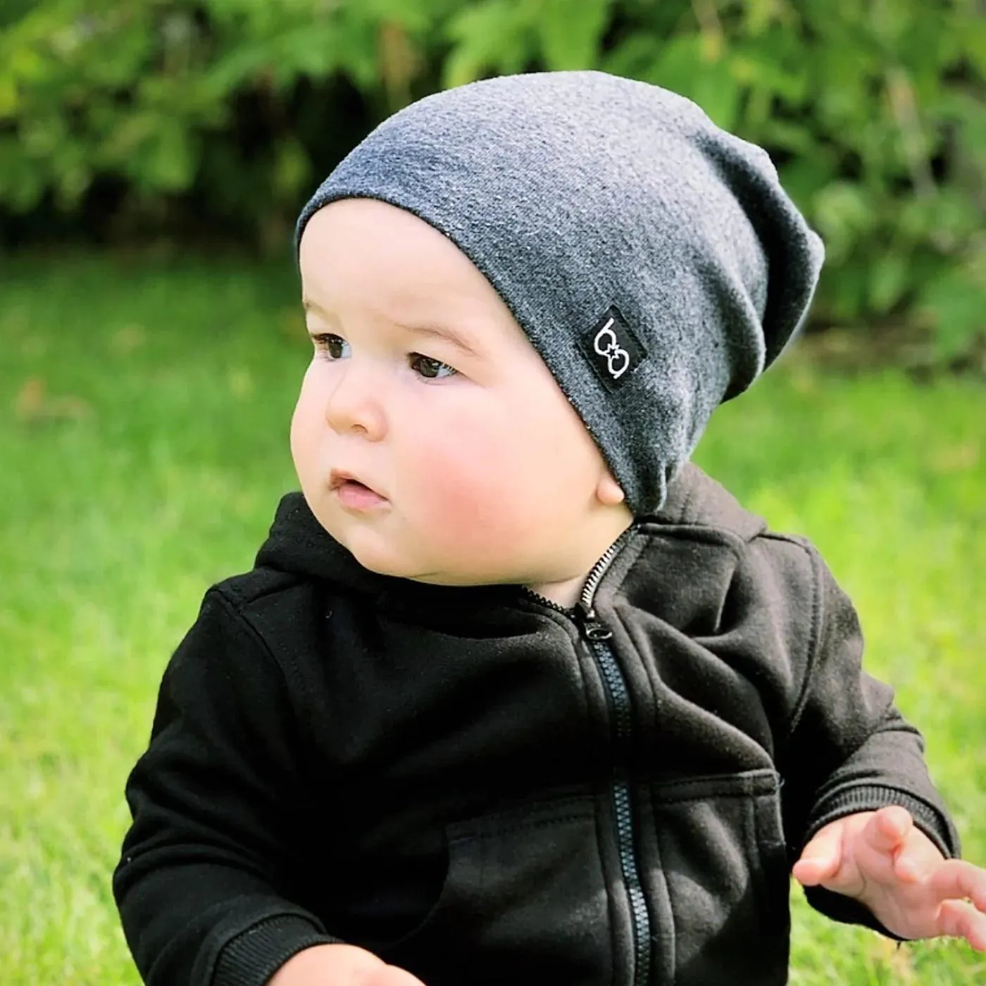 Babyfied Apparel - Beanie - Charcoal (3-36m)