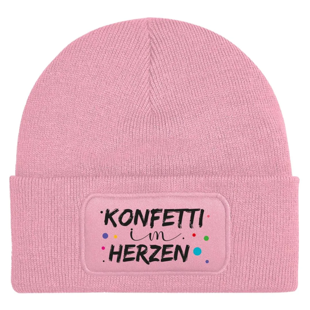 Beanie Mütze - Konfetti im Herzen
