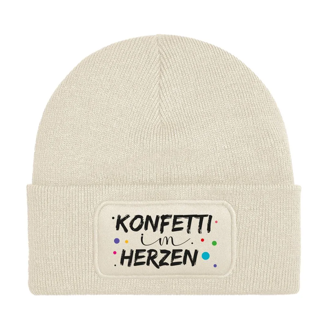 Beanie Mütze - Konfetti im Herzen