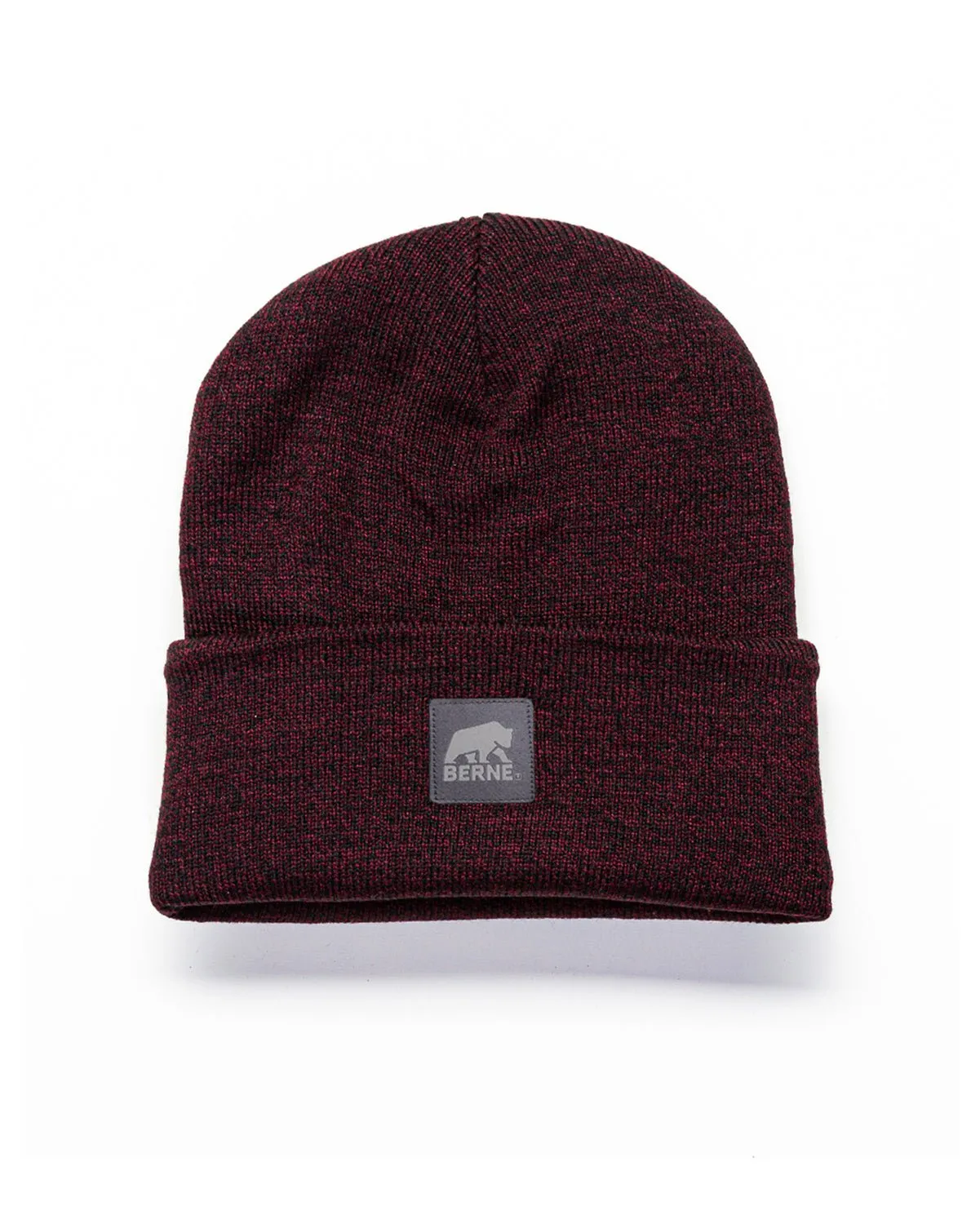 Berne Unisex Heritage Knit Cuff Maroon/Black 100% Acrylic Beanie Hat
