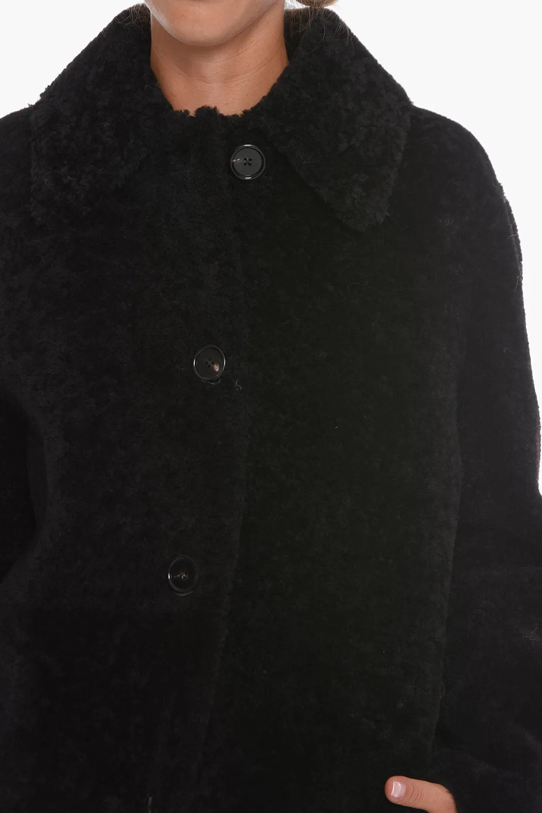 Bottega Veneta Single-breasted Shearling Coat