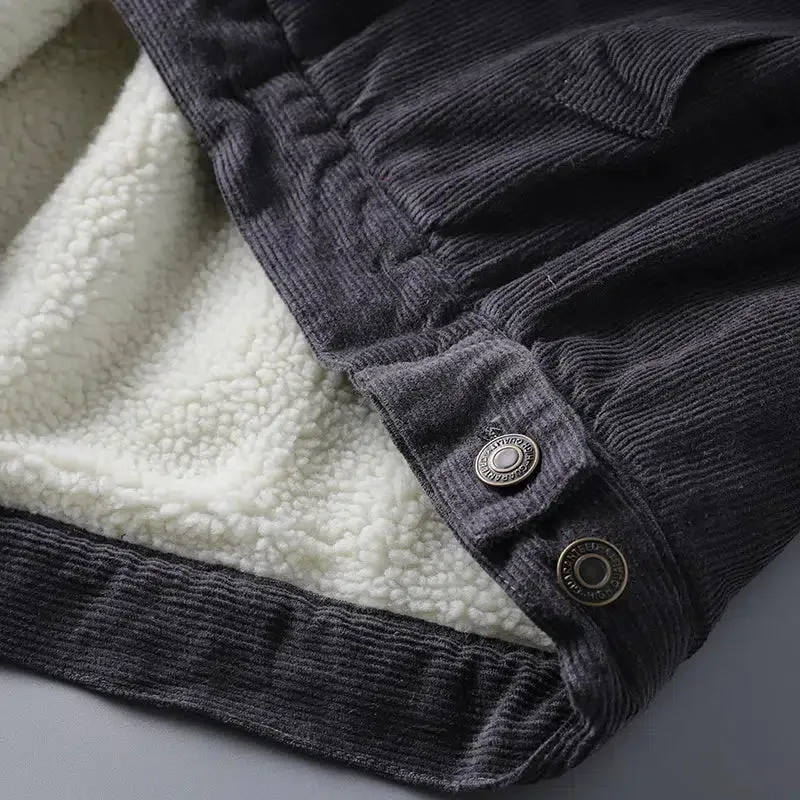 ChicMy-Fall Outfits -Autumn/Winter Coat Jacket INS Style Street Fashion Sherpa Washed Corduroy Jacket