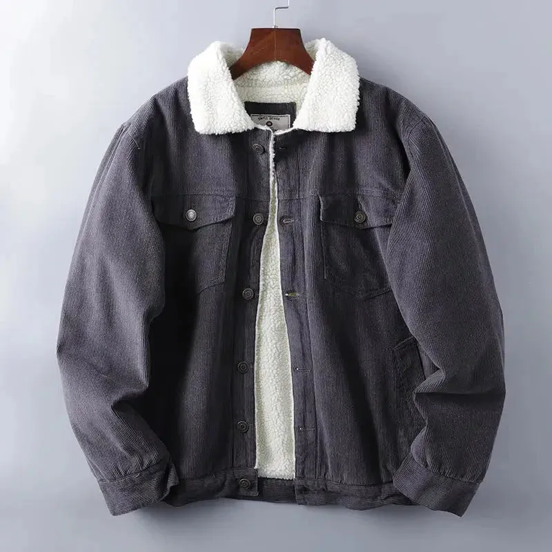 ChicMy-Fall Outfits -Autumn/Winter Coat Jacket INS Style Street Fashion Sherpa Washed Corduroy Jacket