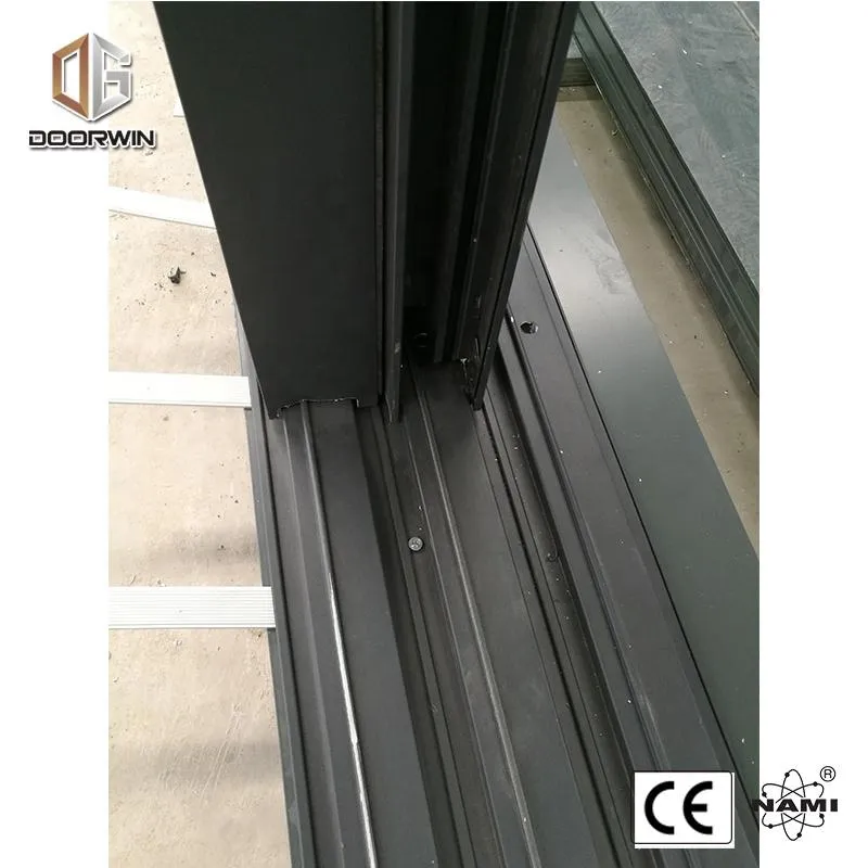 DOORWIN 2021thermal break aluminum automatic black sliding doorby Doorwin