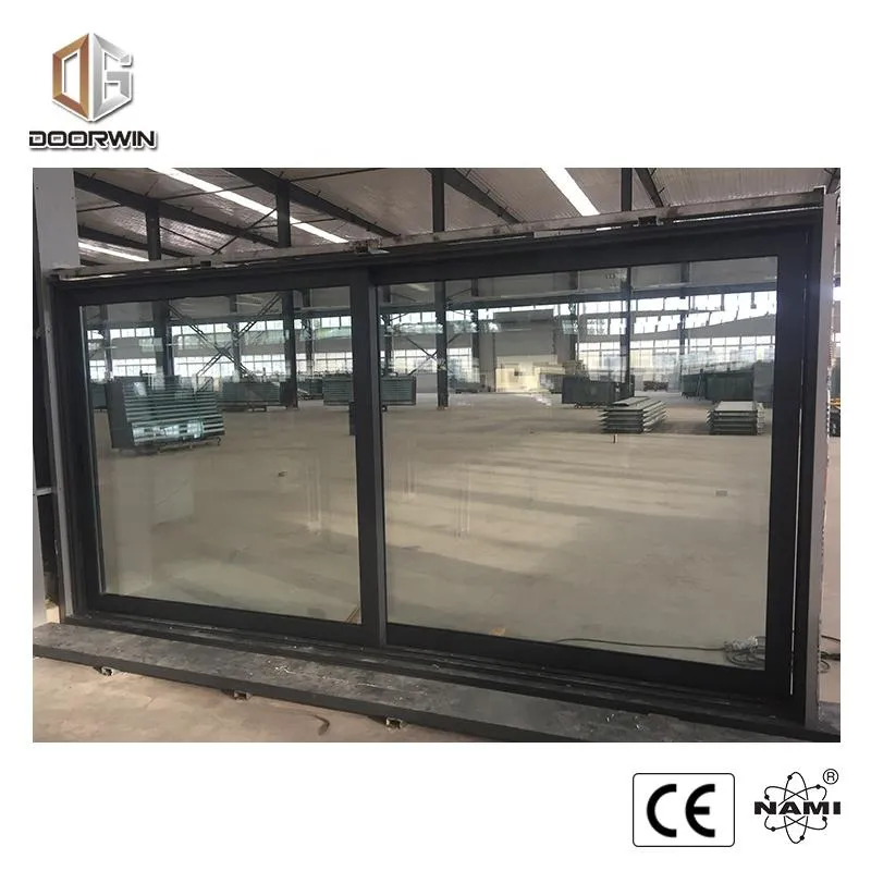 DOORWIN 2021thermal break aluminum automatic black sliding doorby Doorwin
