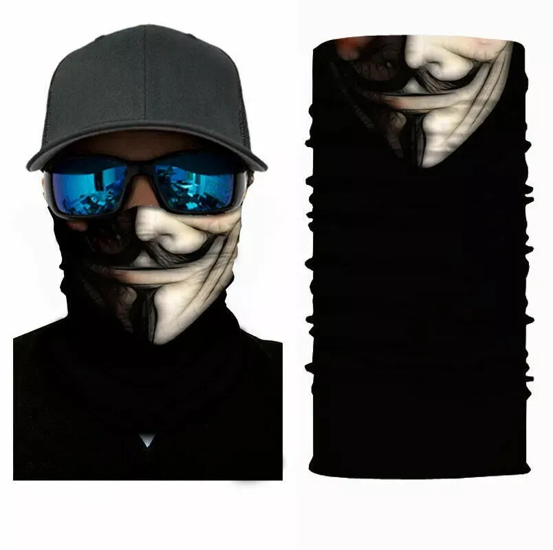 Face Cloth Bandana Neckerchief Wristband, Breathable Unisex,  Vendetta