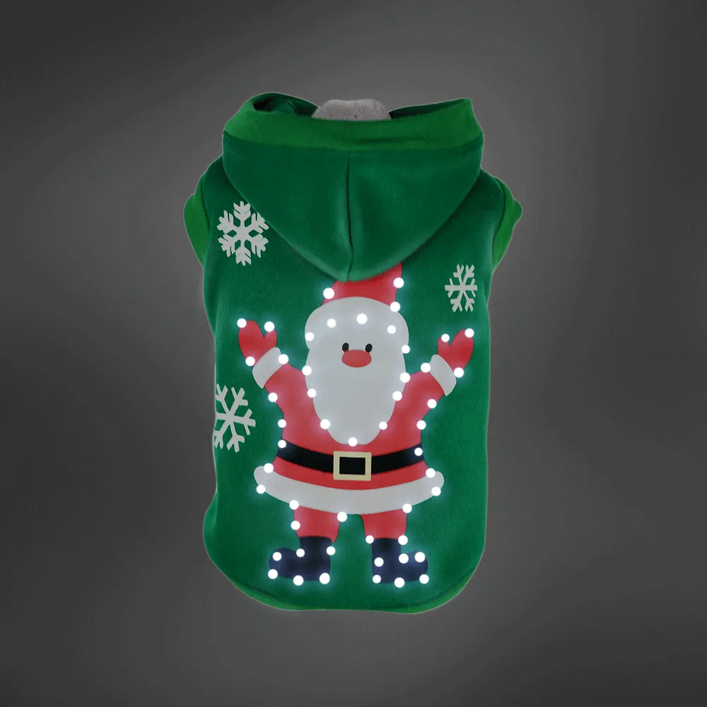 LED Santa Sweater with Flashing Lights