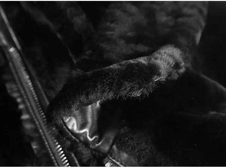 Men's Winter Warm Lamb's-Wool Genuine Leather Slim Jacket