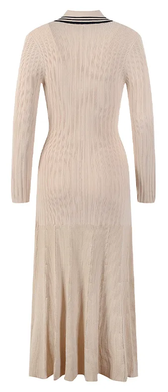 Pre Order:  Contrast Button Down Knit Dress