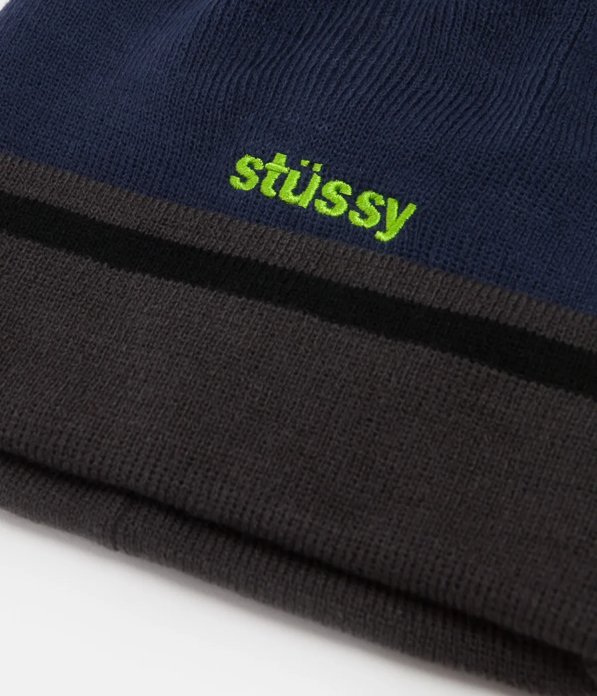 Stussy 2 Tone Cuff Beanie - Blue