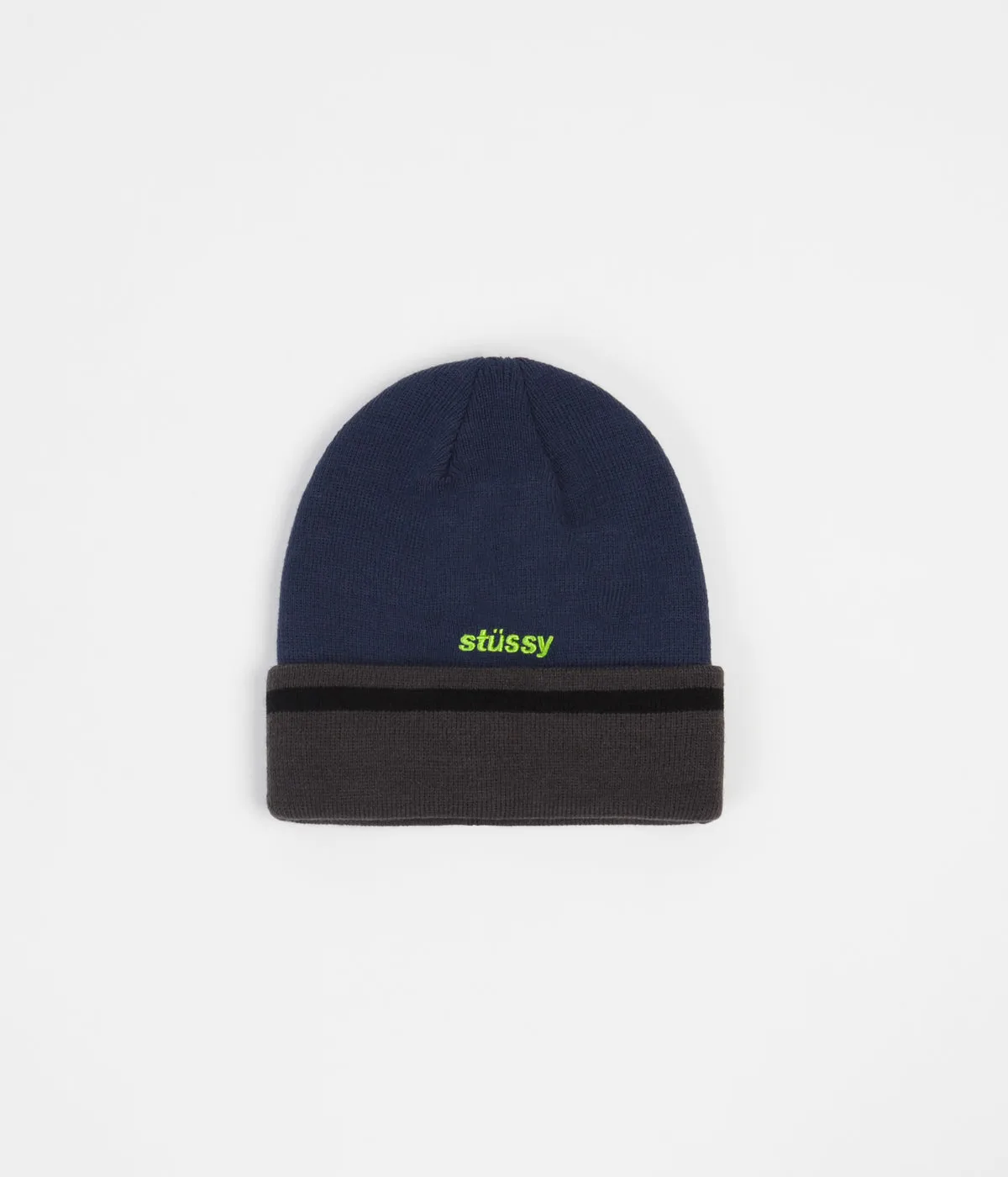 Stussy 2 Tone Cuff Beanie - Blue