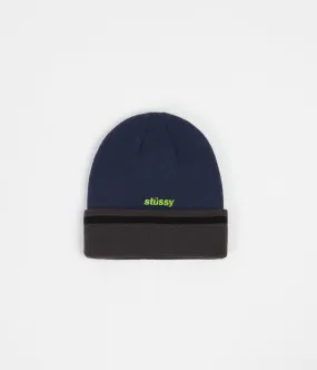 Stussy 2 Tone Cuff Beanie - Blue