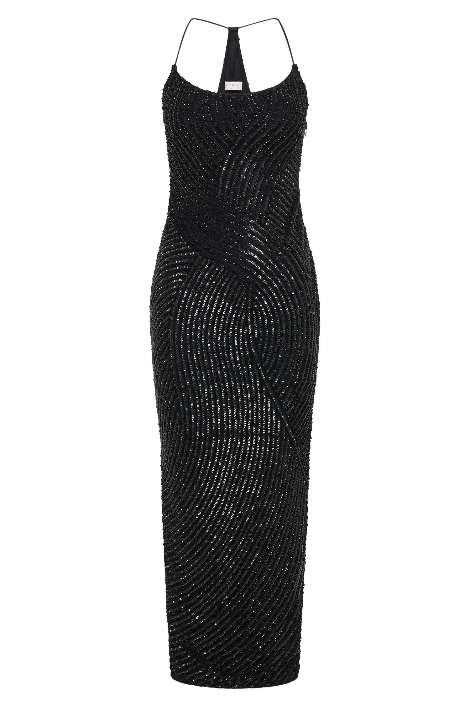 Tierra Sequin Maxi Dress - Black