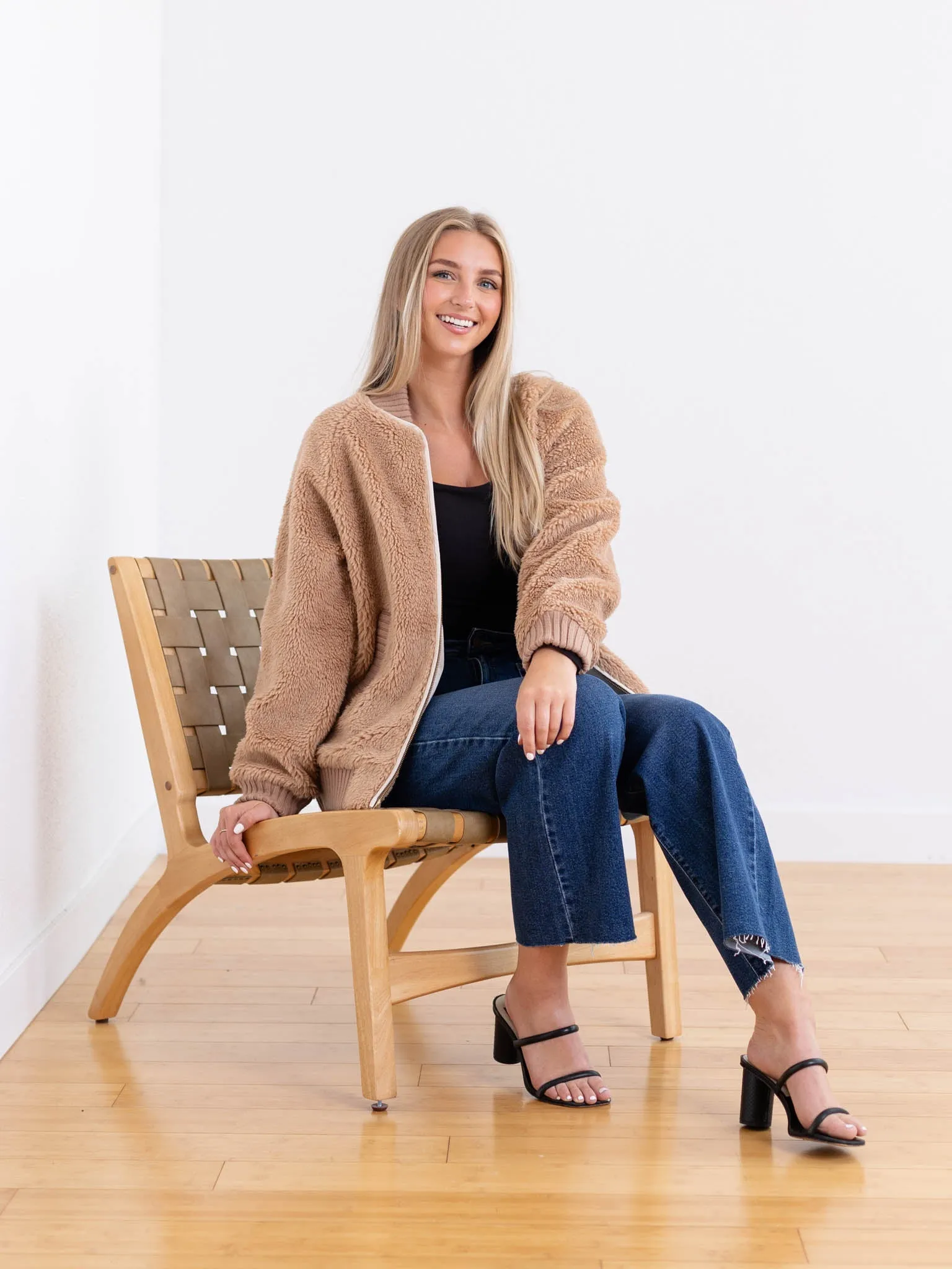 Varley Ella Longline Sherpa Bomber