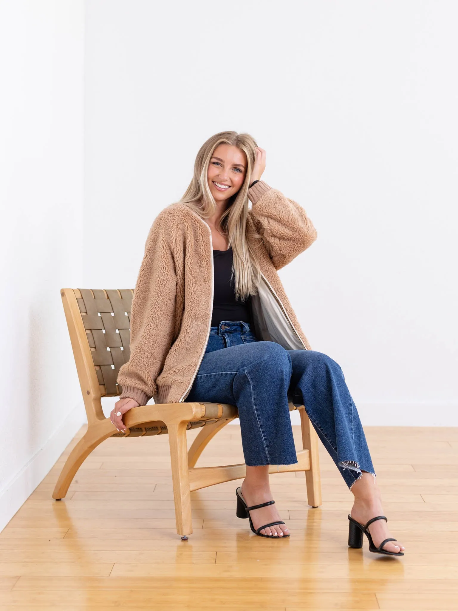 Varley Ella Longline Sherpa Bomber