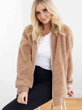 Varley Ella Longline Sherpa Bomber