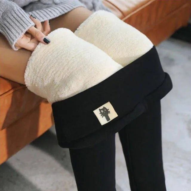 Woat - Hight Waist Warm Fleece Leggings