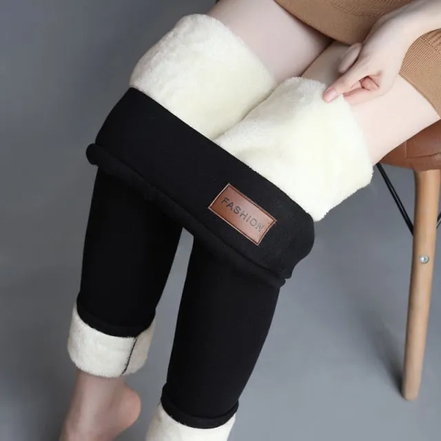 Woat - Hight Waist Warm Fleece Leggings