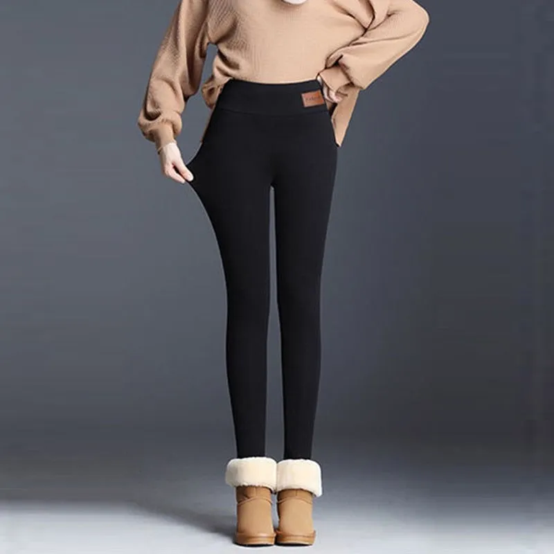 Woat - Hight Waist Warm Fleece Leggings